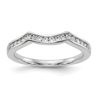 0.22ct. CZ Solid Real 14K White Gold Wedding Wedding Band Ring