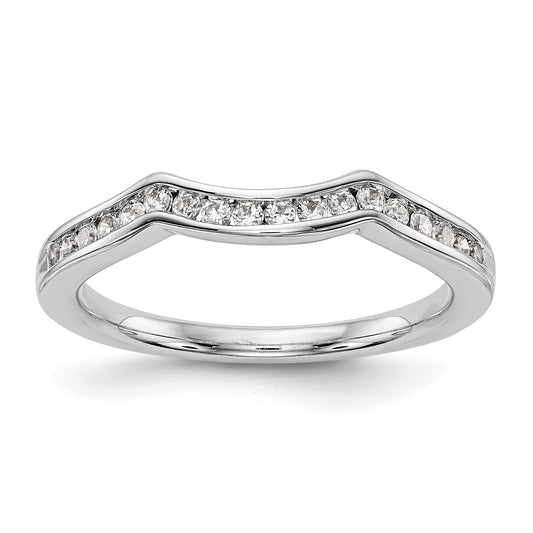 0.22ct. CZ Solid Real 14K White Gold Wedding Wedding Band Ring