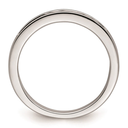 14K White Gold Real Diamond Wedding Band