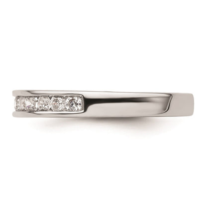 14K White Gold Real Diamond Wedding Band