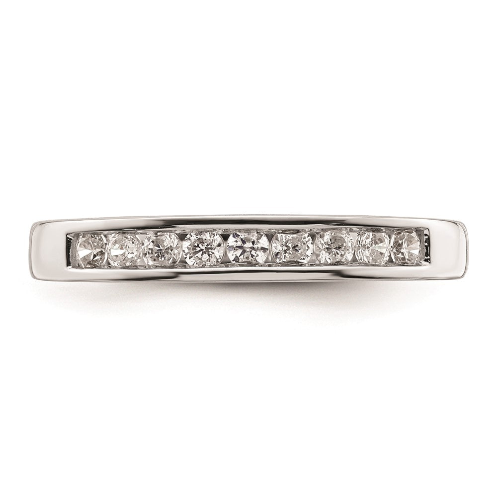 14K White Gold Real Diamond Wedding Band