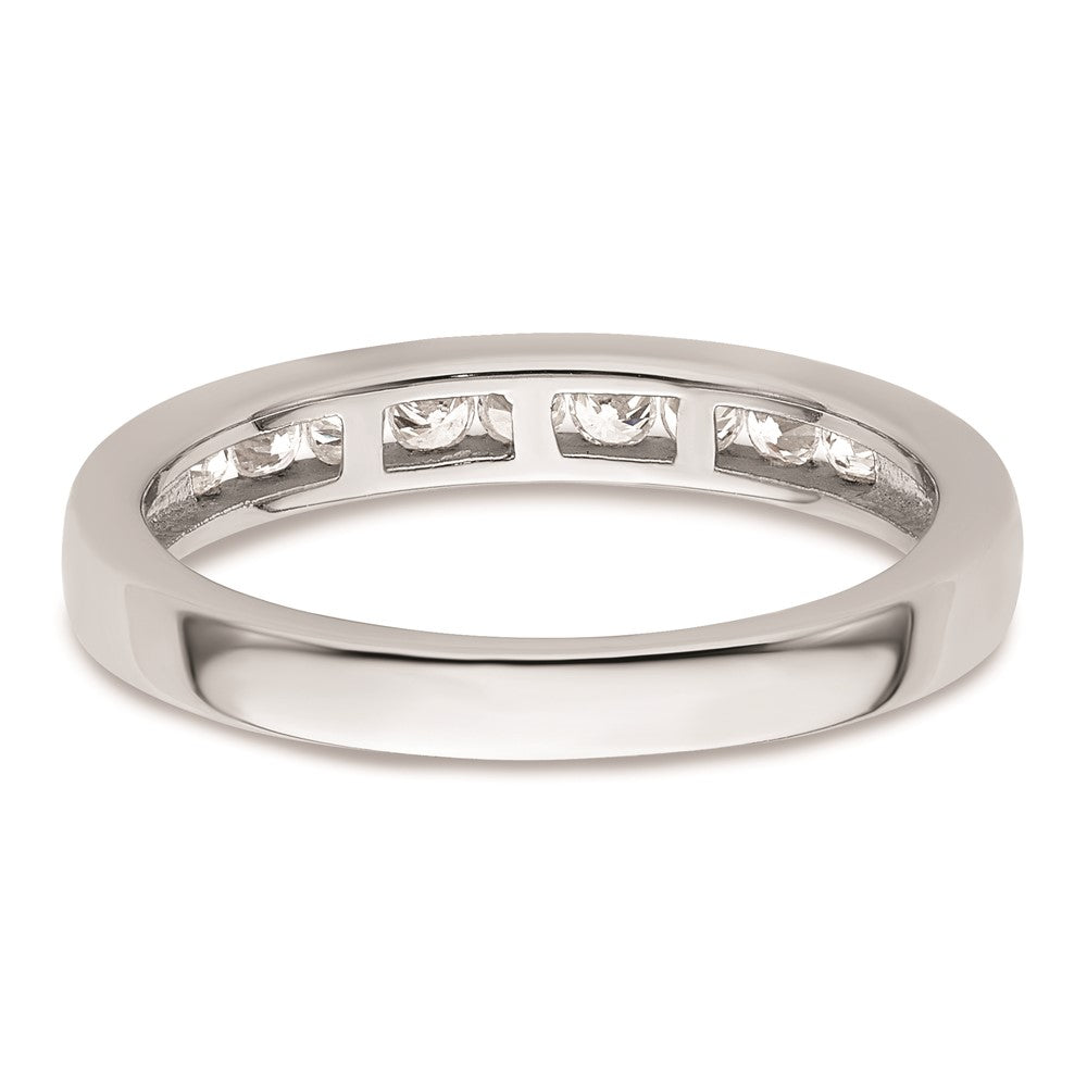 14K White Gold Real Diamond Wedding Band