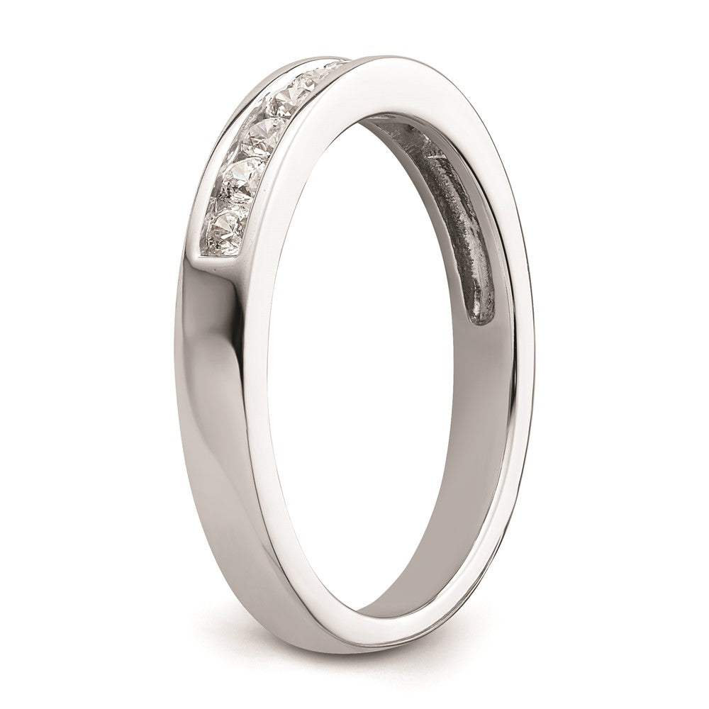 14K White Gold Real Diamond Wedding Band