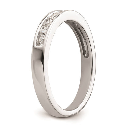 14K White Gold Real Diamond Wedding Band