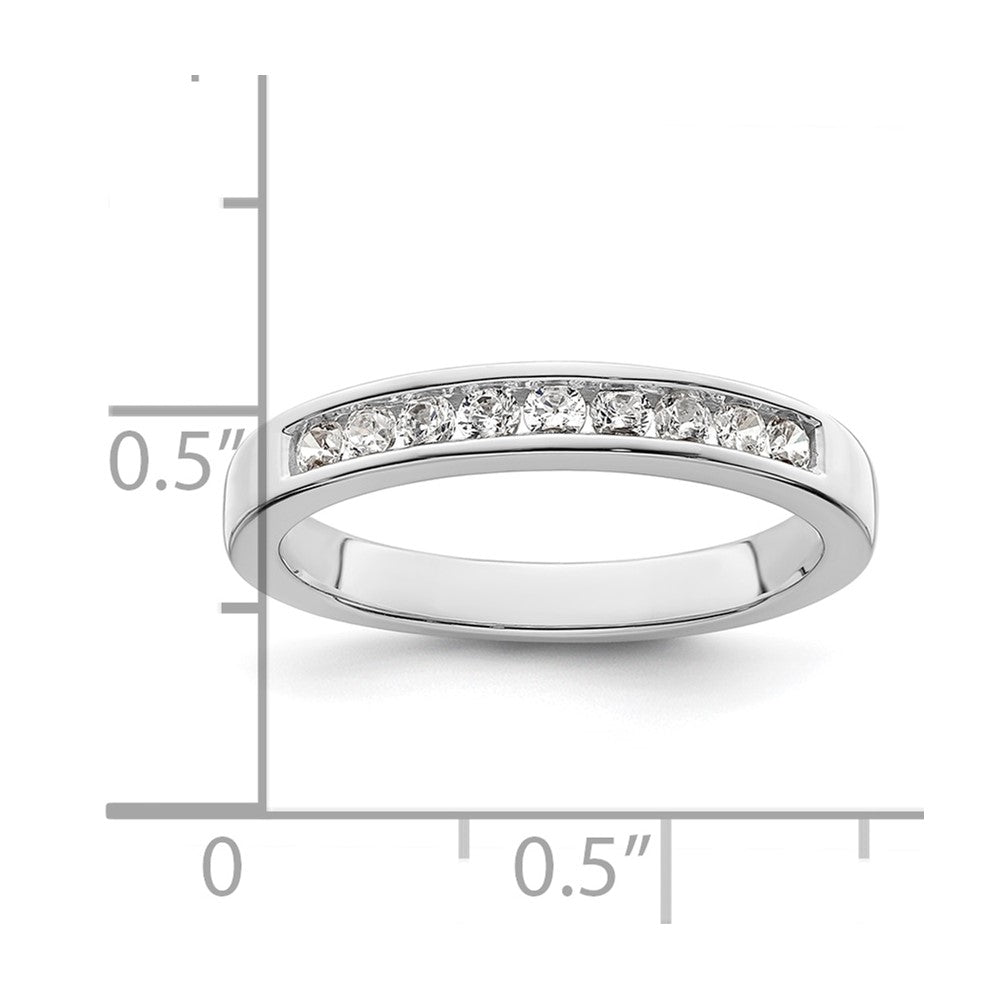 14K White Gold Real Diamond Wedding Band