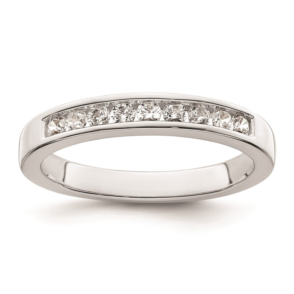 14K White Gold Real Diamond Wedding Band