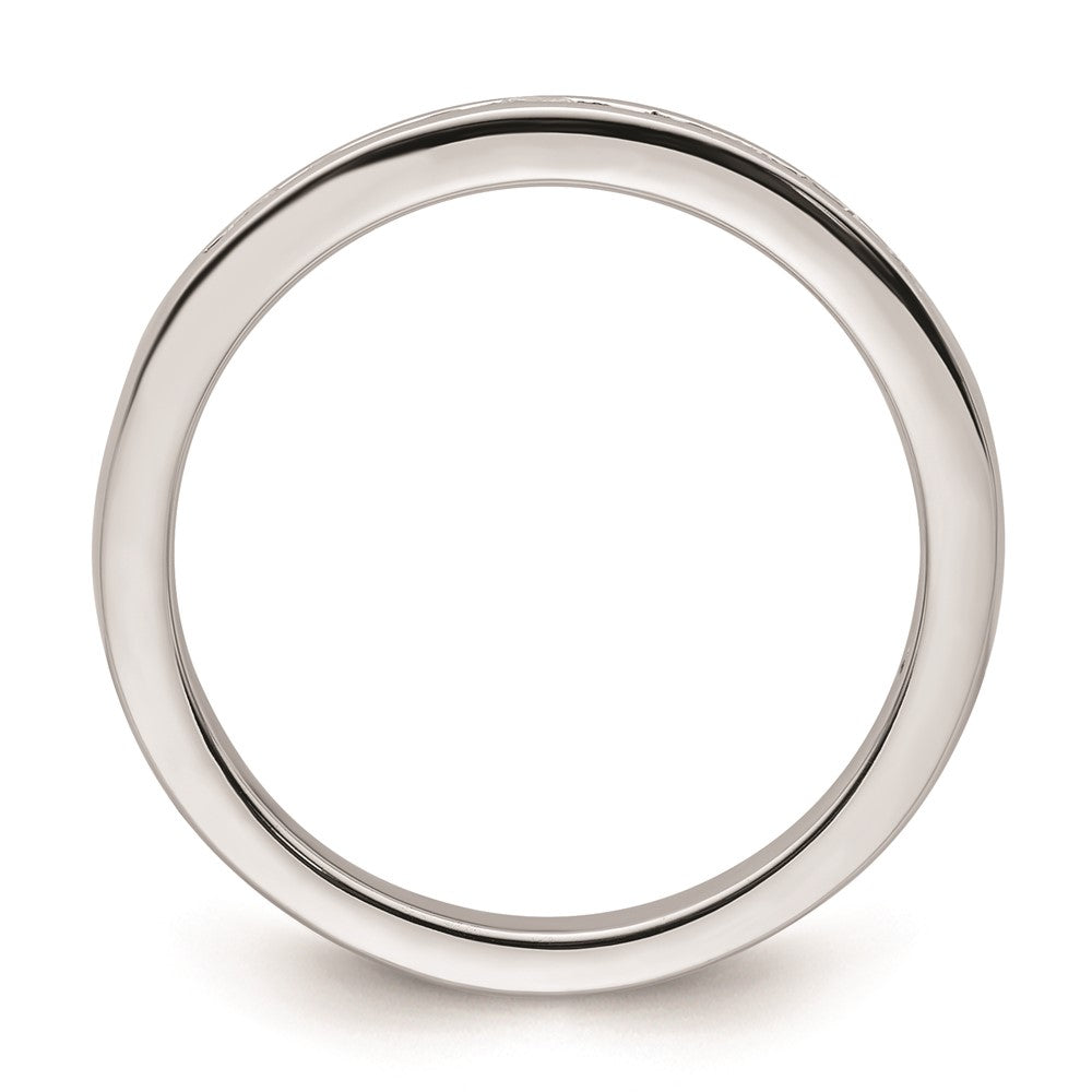 14K White Gold Real Diamond Wedding Band