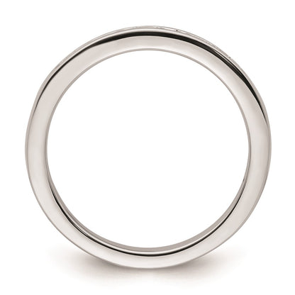 14K White Gold Real Diamond Wedding Band