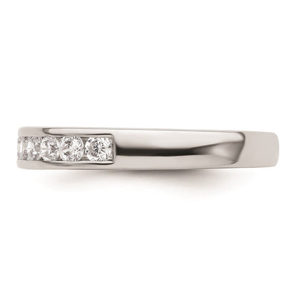 14K White Gold Real Diamond Wedding Band