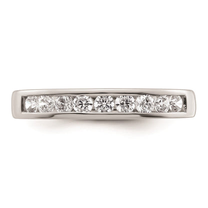 14K White Gold Real Diamond Wedding Band