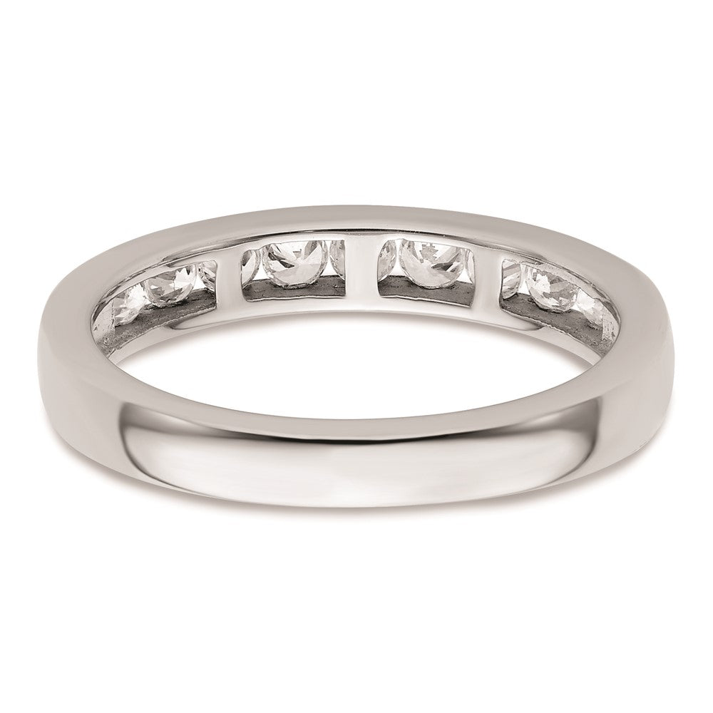 14K White Gold Real Diamond Wedding Band