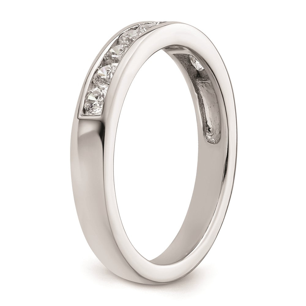 14K White Gold Real Diamond Wedding Band