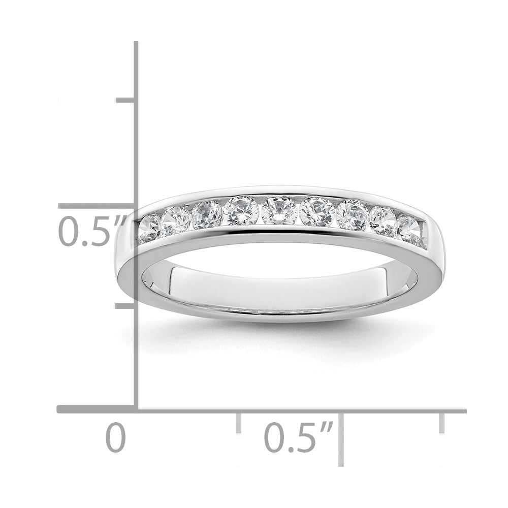 14K White Gold Real Diamond Wedding Band