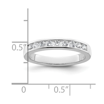 14K White Gold Real Diamond Wedding Band