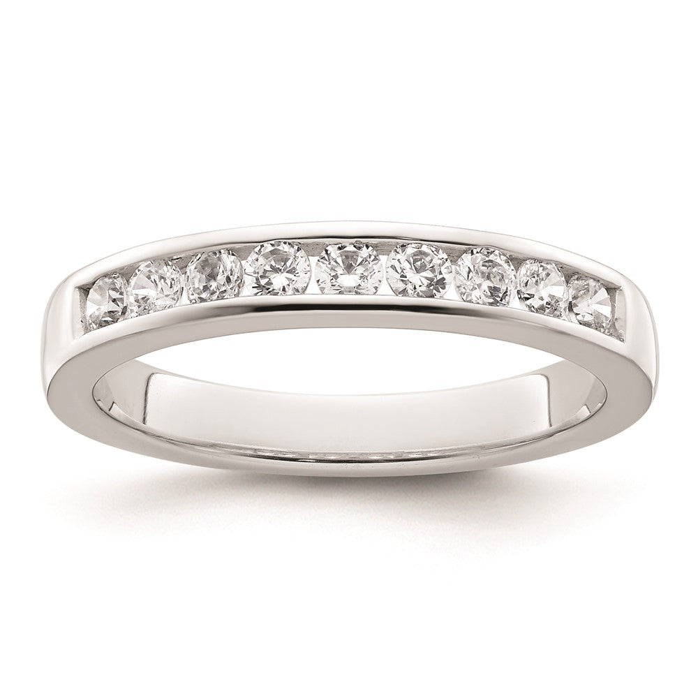 14K White Gold Real Diamond Wedding Band