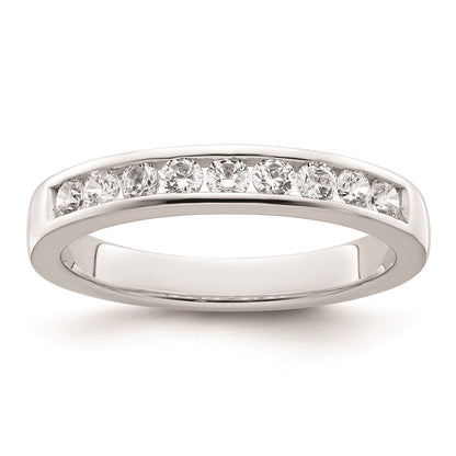 14K White Gold Real Diamond Wedding Band