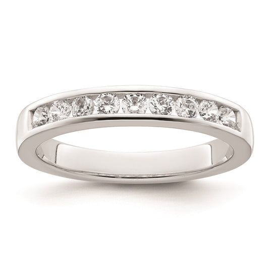 14K White Gold Real Diamond Wedding Band
