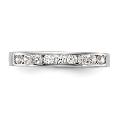 0.17ct. CZ Solid Real 14K White Gold Wedding Wedding Band Ring