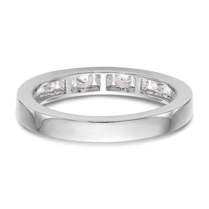 14K White Gold Real Diamond Wedding Band