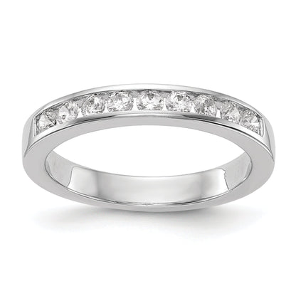 0.17ct. CZ Solid Real 14K White Gold Wedding Wedding Band Ring