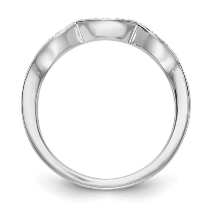 14K White Gold Real Diamond Wedding Band