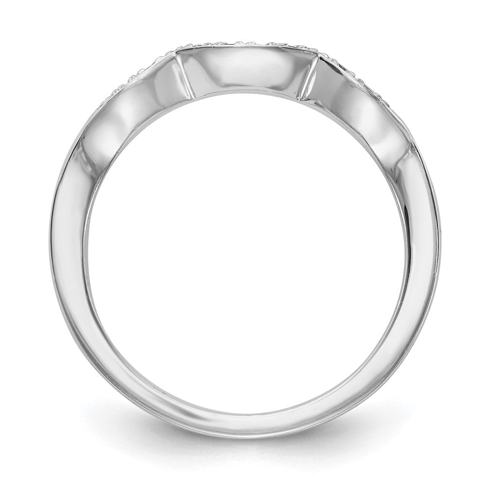 14K White Gold Real Diamond Wedding Band