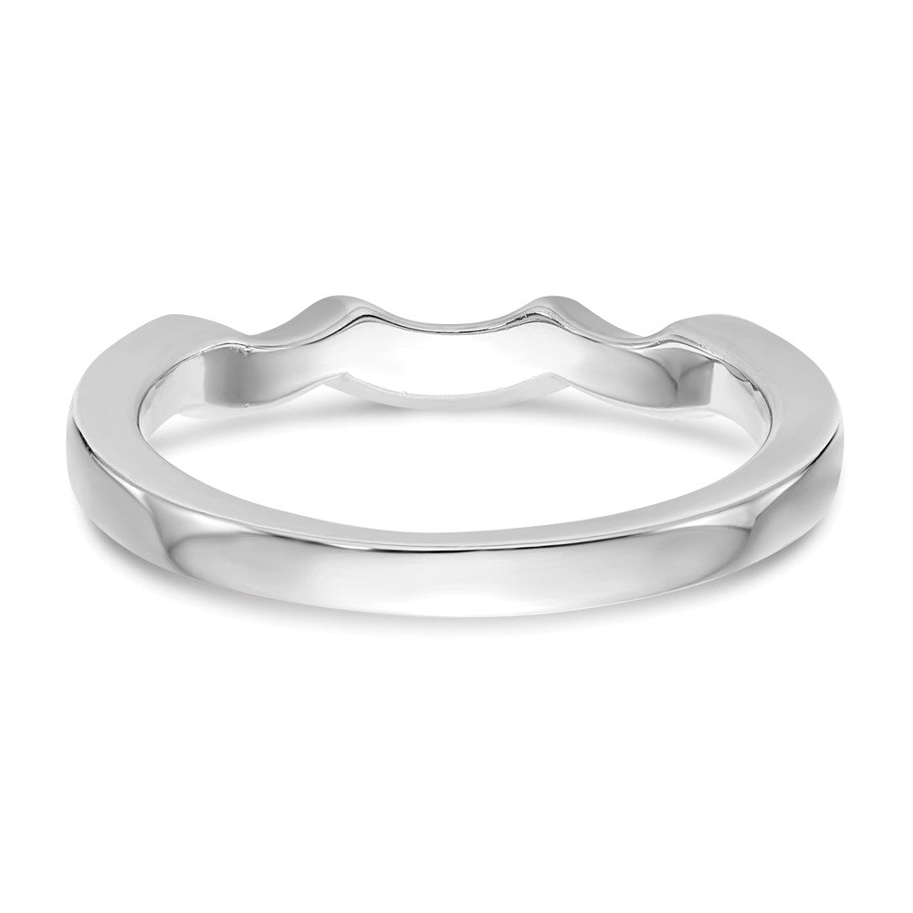 14K White Gold Real Diamond Wedding Band