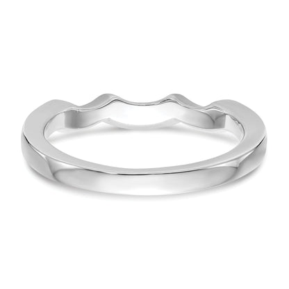 0.12ct. CZ Solid Real 14K White Gold Wedding Wedding Band Ring