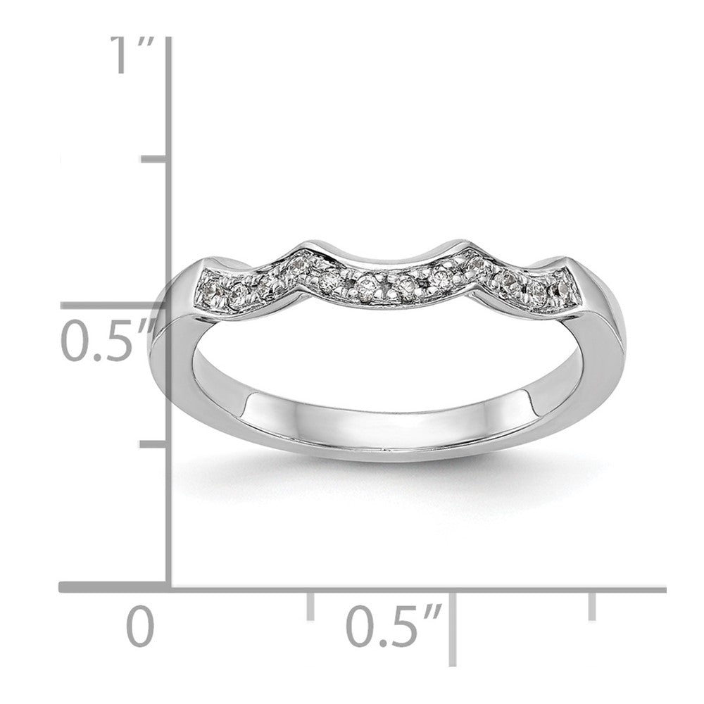 14K White Gold Real Diamond Wedding Band