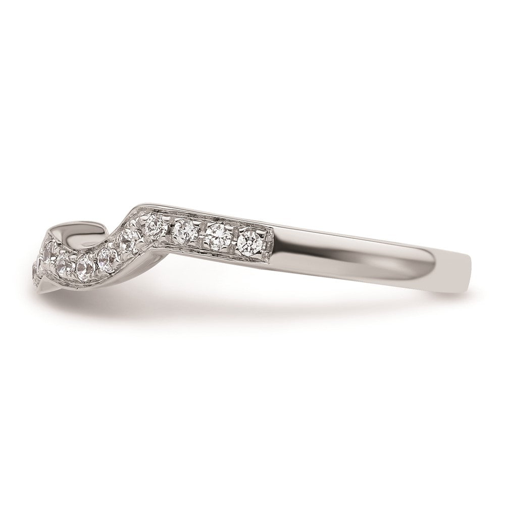 14K White Gold Real Diamond Wedding Band