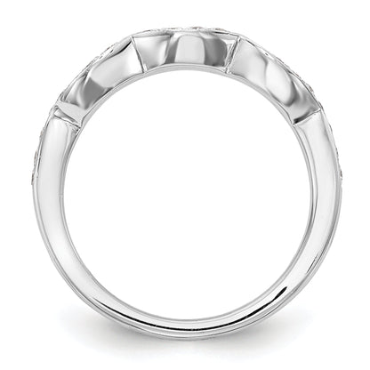 0.24ct. CZ Solid Real 14K White Gold Wedding Wedding Band Ring