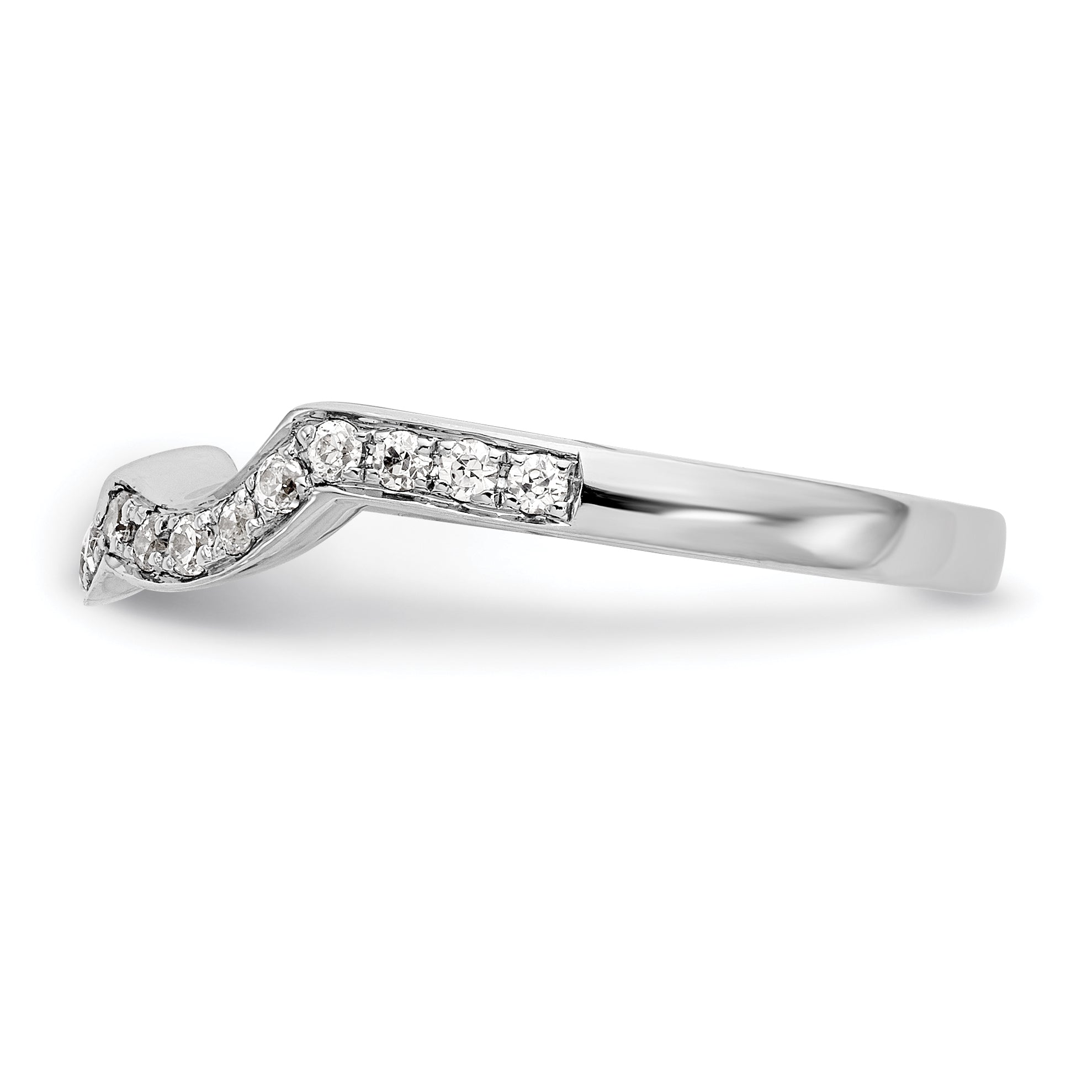 0.24ct. CZ Solid Real 14K White Gold Wedding Wedding Band Ring