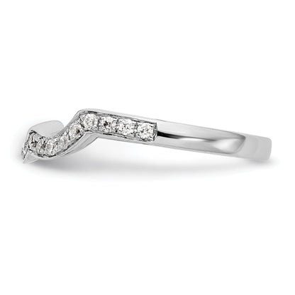 0.24ct. CZ Solid Real 14K White Gold Wedding Wedding Band Ring