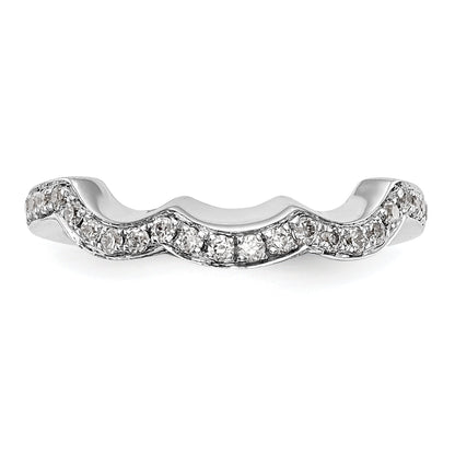 0.24ct. CZ Solid Real 14K White Gold Wedding Wedding Band Ring