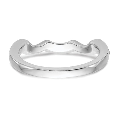0.24ct. CZ Solid Real 14K White Gold Wedding Wedding Band Ring