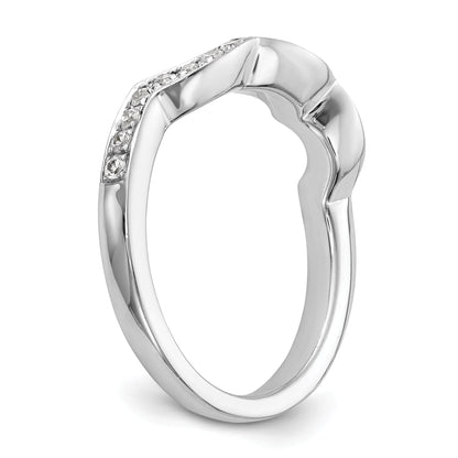 0.24ct. CZ Solid Real 14K White Gold Wedding Wedding Band Ring