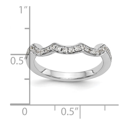 14K White Gold Real Diamond Wedding Band