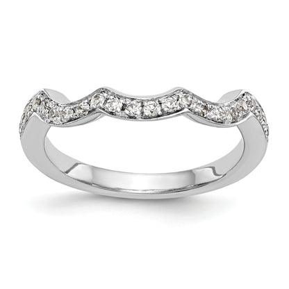 0.24ct. CZ Solid Real 14K White Gold Wedding Wedding Band Ring