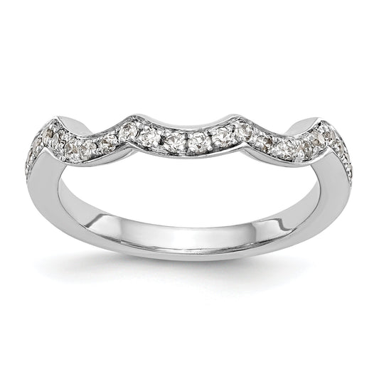 0.24ct. CZ Solid Real 14K White Gold Wedding Wedding Band Ring