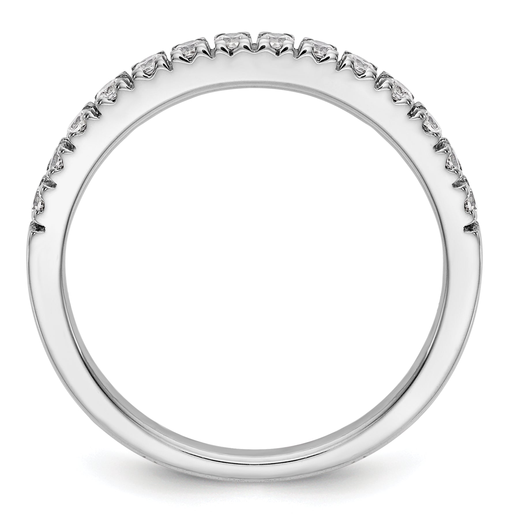 0.28ct. CZ Solid Real 14K White Gold Wedding Wedding Band Ring