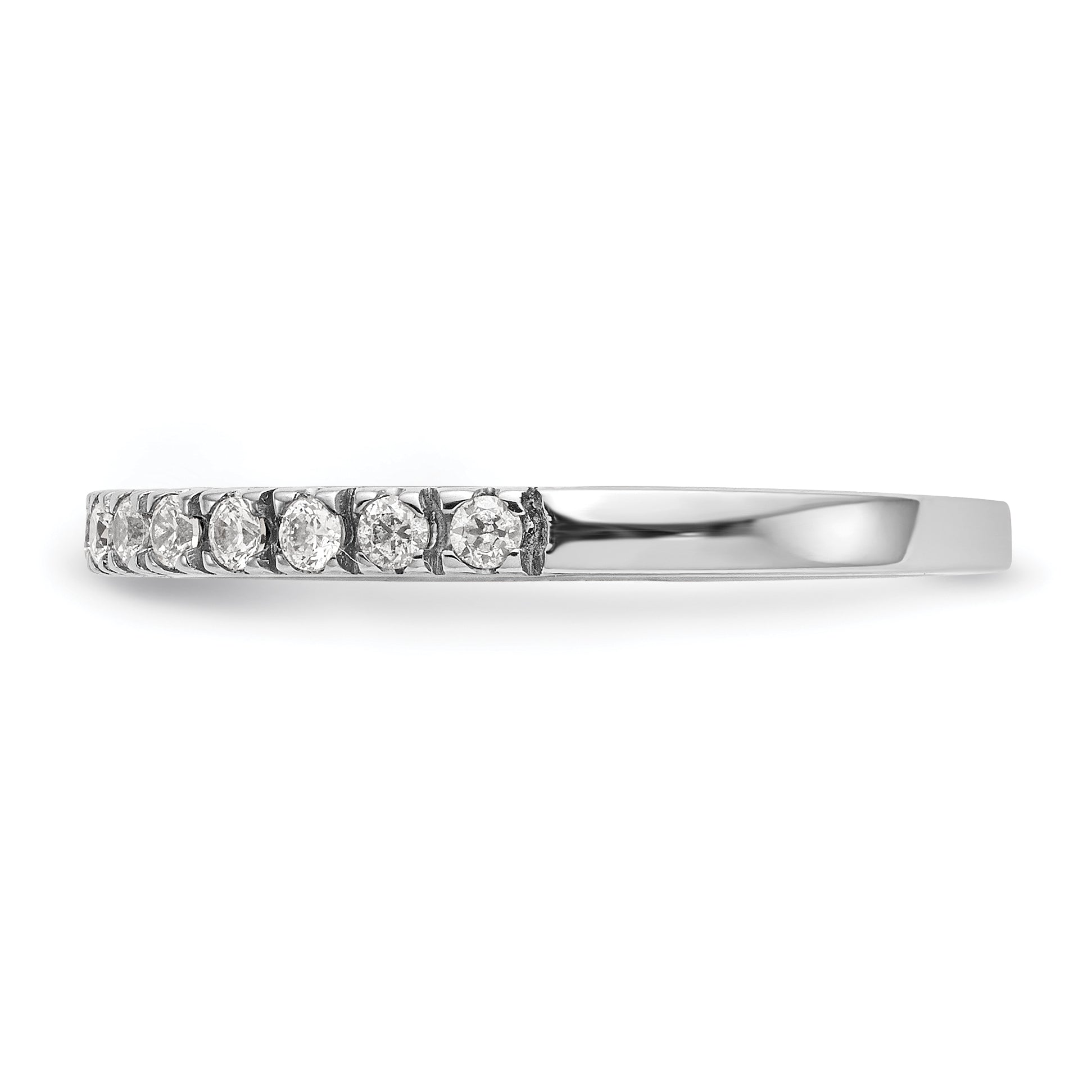 0.28ct. CZ Solid Real 14K White Gold Wedding Wedding Band Ring