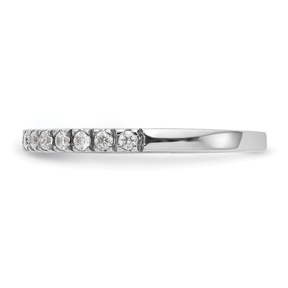 14K White Gold Real Diamond Wedding Band