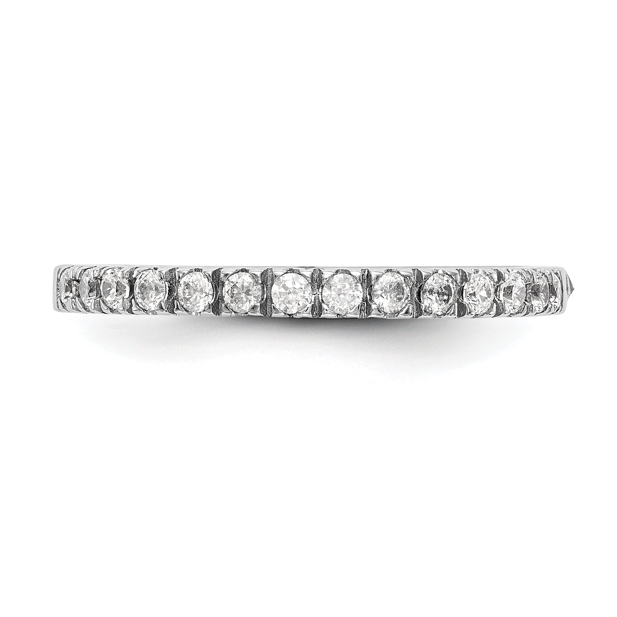 0.28ct. CZ Solid Real 14K White Gold Wedding Wedding Band Ring