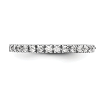 0.28ct. CZ Solid Real 14K White Gold Wedding Wedding Band Ring
