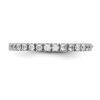 14K White Gold Real Diamond Wedding Band
