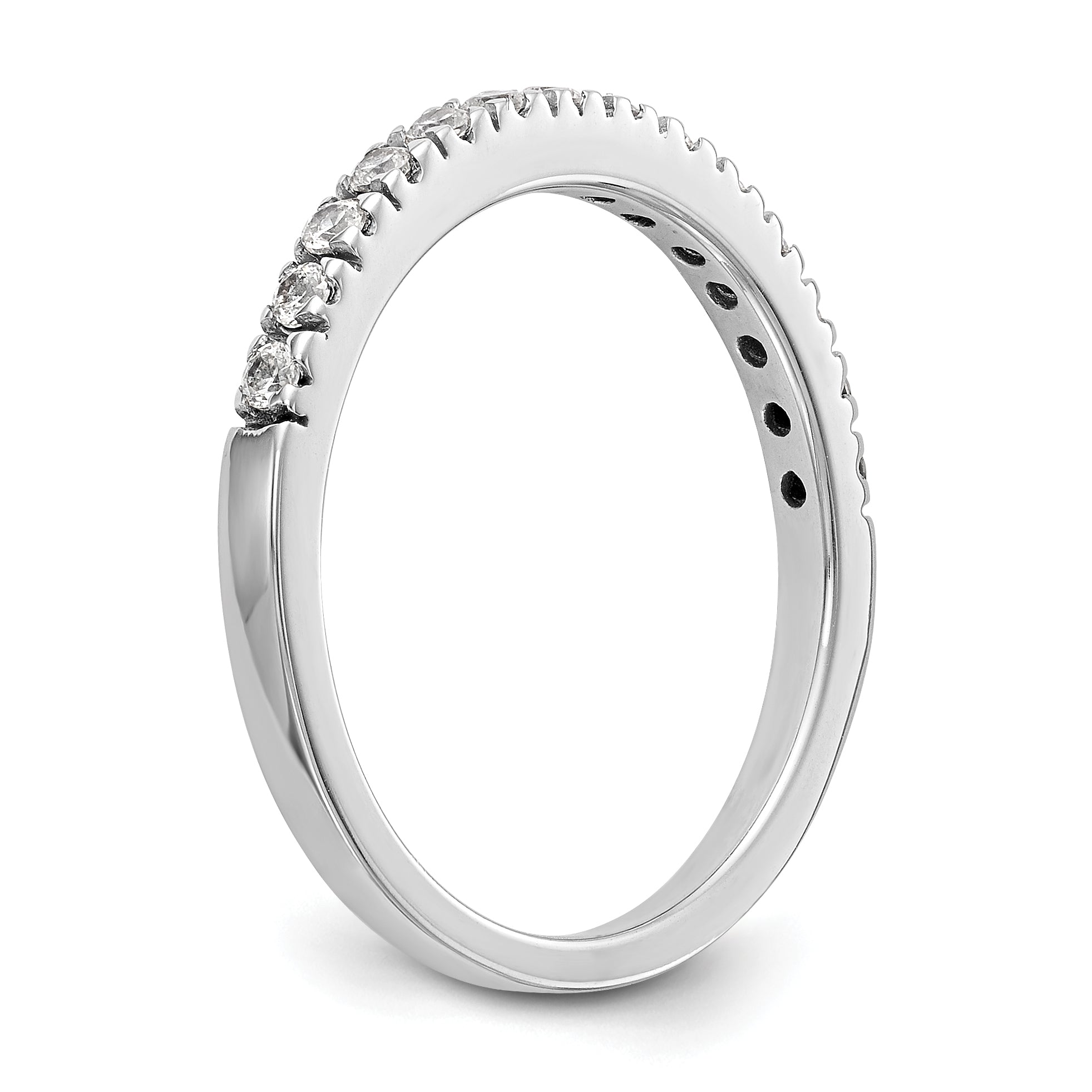 0.28ct. CZ Solid Real 14K White Gold Wedding Wedding Band Ring