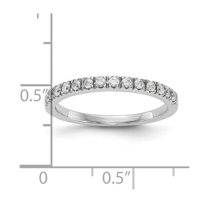 14K White Gold Real Diamond Wedding Band