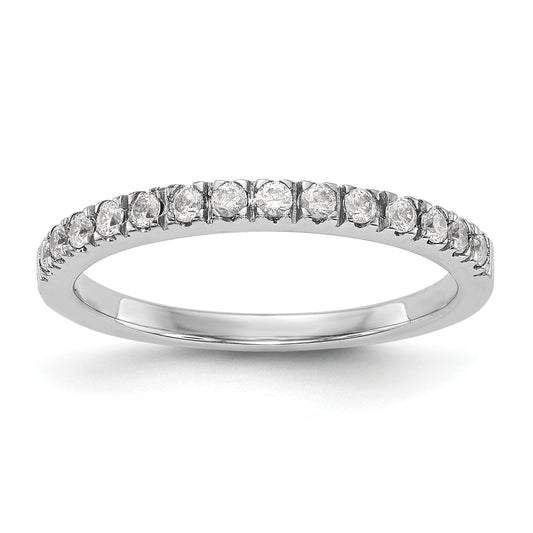 0.28ct. CZ Solid Real 14K White Gold Wedding Wedding Band Ring