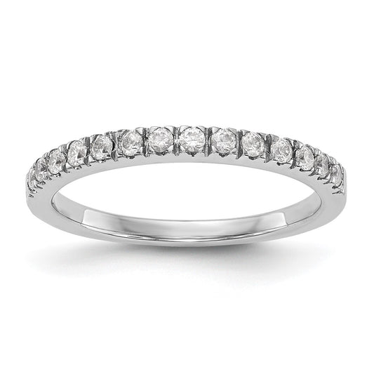 14K White Gold Real Diamond Wedding Band