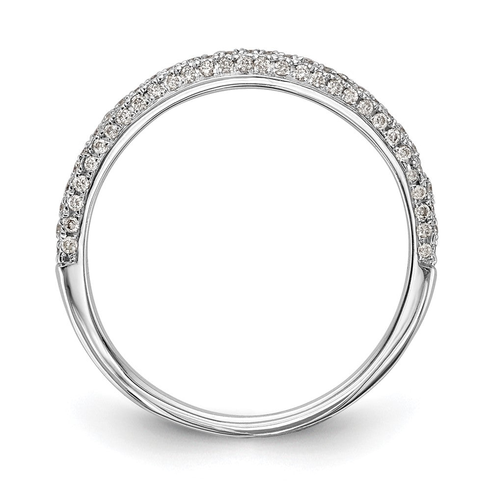 14K White Gold Real Diamond Wedding Band